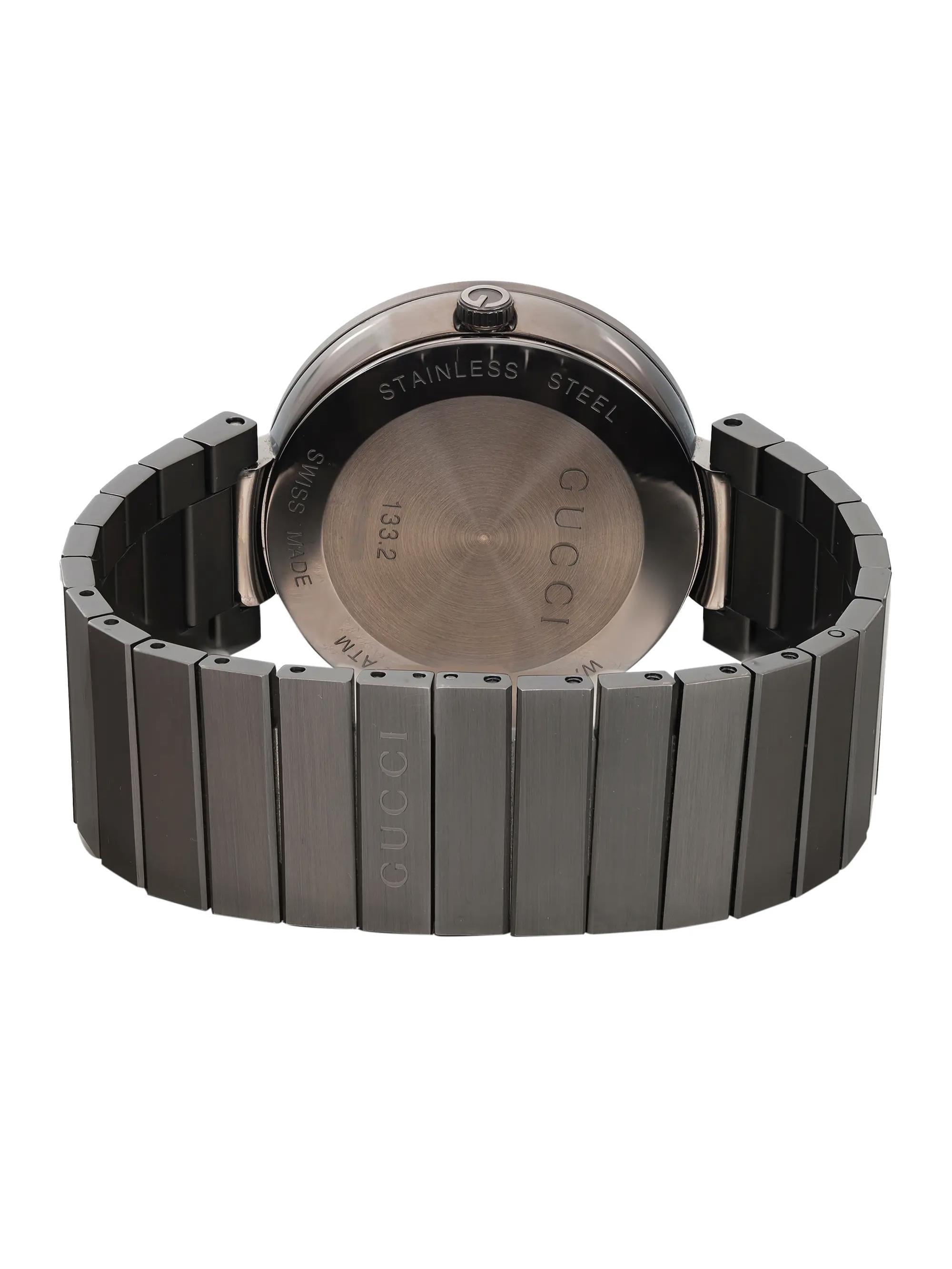 New Gucci Interlocking G PVD Steel Anthracite Dial Grey  display picture 1
