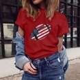 thumbnail image 2 of Dyegold Summer Tops for Women 2023 Trendy, Dressy Blouses for Women American Flag 4th July Graphic T-Shirts Round Neck Short Sleeve Basic Loose ​Tops Tee Tunic, 2 of 6