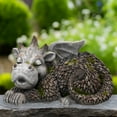 thumbnail image 3 of Northlight Sleeping Dragon Outdoor Garden Statue - 14.25", 3 of 8