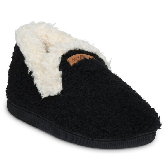 Gaahuu womens cozee fleece collared memory foam slipper boot