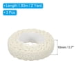thumbnail image 2 of Unique Bargains 0.7' Wide 2 Yards Self-Adhesive Lace Tape Ribbon Stickers Masking Cotton Decorative for Craft, Beige 3 Pack, 2 of 8