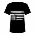 thumbnail image 5 of Lilgiuy Women's Comfortable Tops Fashion Casual Loose Blouse Independence Day Flag Printing Round Neck T-Shirt, 5 of 5