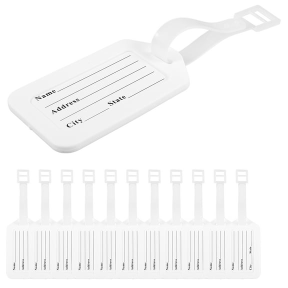 ELAYARD 16Pcs Travel Bag Tags PVC Identifying Tags for Pet Owners Luggage
