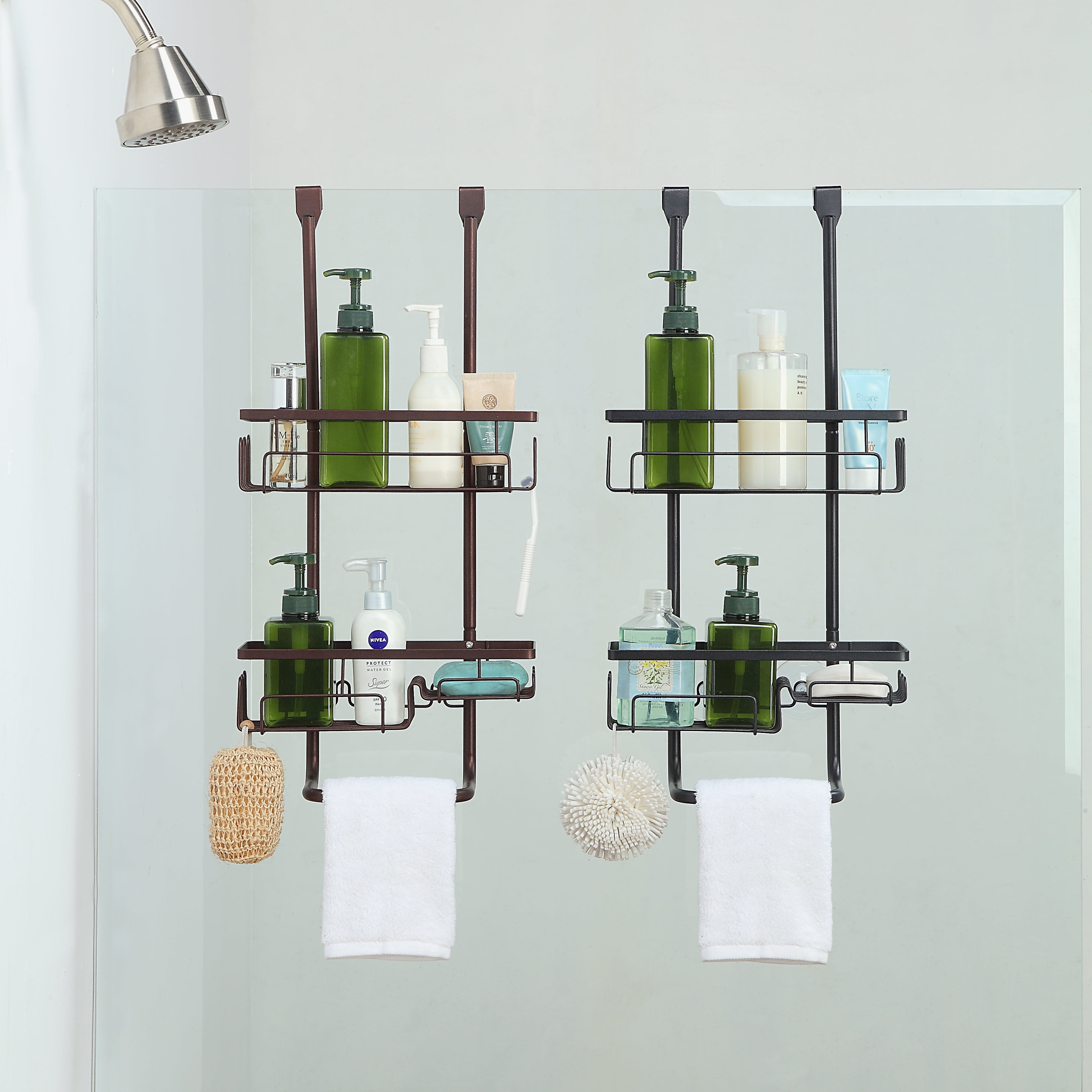 SunnyPoint Classic Wall Mounted Shower Caddy Organizer Basket Shelf With  Removable Adhesive Hook. No Drilling Needed