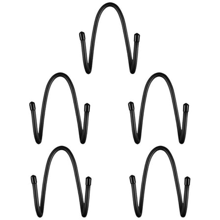 5 Pcs Yoga Mat Holder Wall Yoga Mat Hook Fitness 14.50X6.50X5.50CM Black