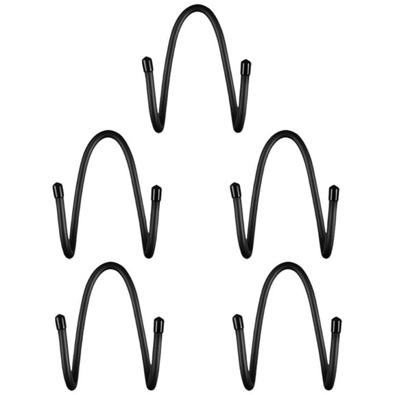 5 Pcs Yoga Mat Holder Wall Yoga Mat Hook Fitness 14.50X6.50X5.50CM Black