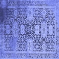 thumbnail image 1 of Ahgly Company Machine Washable Indoor Square Oriental Blue Industrial Area Rugs, 6' Square, 1 of 4