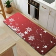thumbnail image 5 of Red Christmas Snowflake Pattern Kitchen Rug Mat,Kitchen Runner Rugs Non Skid Washable,Decorative Kitchen Floor Mats for Kitchen,Sink,Laundry,17"x47.2", 5 of 7