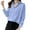 Blue, variant on HOWPAY Dress Shirts for Women Long Sleeve Button down Collared Tops Solid Color Stretch Loose Dressy Casual Lightweight Fall Clothes Beige L