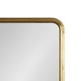 thumbnail image 4 of Kate and Laurel Caskill Modern Framed Rounded Rectangle Mirror, 24 x 36, Gold, Decorative Round Rectangular Bathroom Mirror for Vanity and Minimal Wall Home Decor, 4 of 8