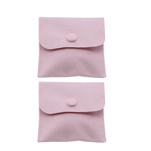 2 elegantes bolsas para joyas, bolsas para regalos, bolsas para guardar joyas, bolsas para collares, para mujeres y niñas, color rosa (talla L)