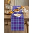 thumbnail image 3 of Buffalo Plaid Table Runner 90 Inches Long,Purple Blue Farmhouse Gingham Striped Cotton Linen Table Runners Dresser Scarves,Fabric Tabletop Scarf Furniture Cover for Home Dinner Party 13"x90", 3 of 9