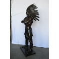 thumbnail image 5 of Indian Man Standing Bronze Statue Life Size -  Size: 30"L x 28"W x 79"H., 5 of 11