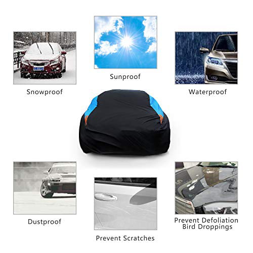Fit Sedan Length 186-193 inch Universal Fit for Sedan MORNYRAY Car Cover Waterproof All Weather Windproof Snowproof UV Protection Outdoor Indoor Full car Cover 