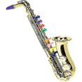 thumbnail image 1 of Saxofón de juguete YONGSHENG Instrumento musical de viento para niños color plata 39x14,2x8,3cm, 1 of 5