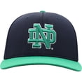 thumbnail image 2 of Men's Top of the World Navy/Green Notre Dame Fighting Irish Two-Tone Reflex Hybrid Tech Flex Hat, 2 of 4