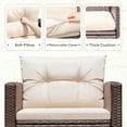 thumbnail image 6 of Devoko Outdoor Furniture Sets 3 Pieces Patio Bistro Set, Rattan Patio Conversation Chair Set with Cushion and Coffee Table, Beige, 6 of 7