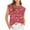 006Red, variant on Generic Womens Summer Tank Tops Fashion Print Crewneck Smocked Cap Short Sleeve Shirts Loose Fit Going Out Tunic Tops