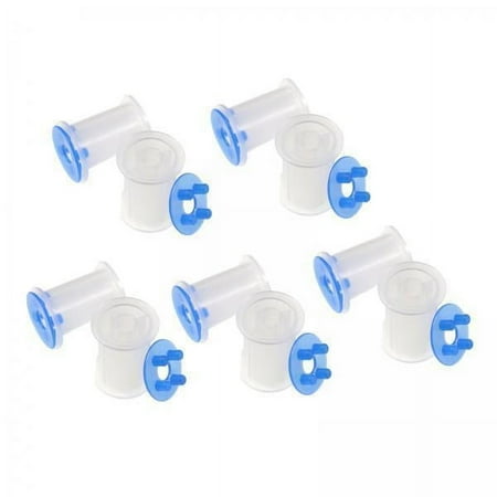 yotijay 4x10Pcs Fly Tying Bobbin Spools Gear Standard Thread Spool for Fishing Outdoor with Cap 3cmx2.6cm