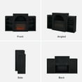 thumbnail image 3 of Mopio Blake 59" Arched TV Stand, Fireplace Mantel, Modular Side Storage Shelves, Entertainment Center for Living Room, Credenza, Media Console (Black, With Insert), 3 of 10