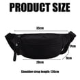 thumbnail image 4 of Riñoneras adecuadas para mujeres y hombres, bolsos tipo mensajero para correr, riñoneras de moda deportiva, negras, 4 of 5