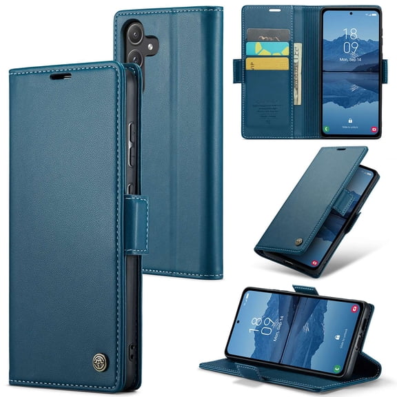 ETFAST Leather Phone Case Wallet With Card Holder Zipper For Samsung Galaxy A54 A34 A24 A14 High Quality Leather Phone Case