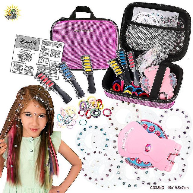 Pegatina de diamante para el cabello para niños, juguete para niñas, juego de adornos para vestir, clavadora mágica