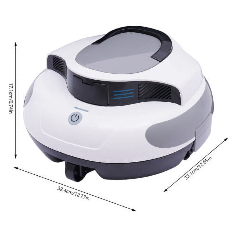 Automatic Robotic Pools Vacuum Cleaner Dual-Motor Self-Parking LED Indicator