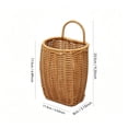 thumbnail image 4 of Kiddiway Wall Mounted Rattan Look Woven - Basket, Storage Bins for Living Room, Toy Storage, Blanket Storage, Decorative Flower Basket Hanging Organizer, Rustic Home Decor,A, 4 of 6