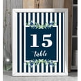 thumbnail image 3 of Darling Souvenir Double Sided Print Striped & Floral Table Numbers Wedding Reception Decorative Table Cards-4" x 6" (1 to 30), 3 of 4