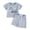 Blue, variant on Toddler Baby Boy Outfits Wild Animal Print Clothes Short Sleeve Shirts Top Shorts 2pcs Clothing Set Summer (Blue, 2-3 Years)
