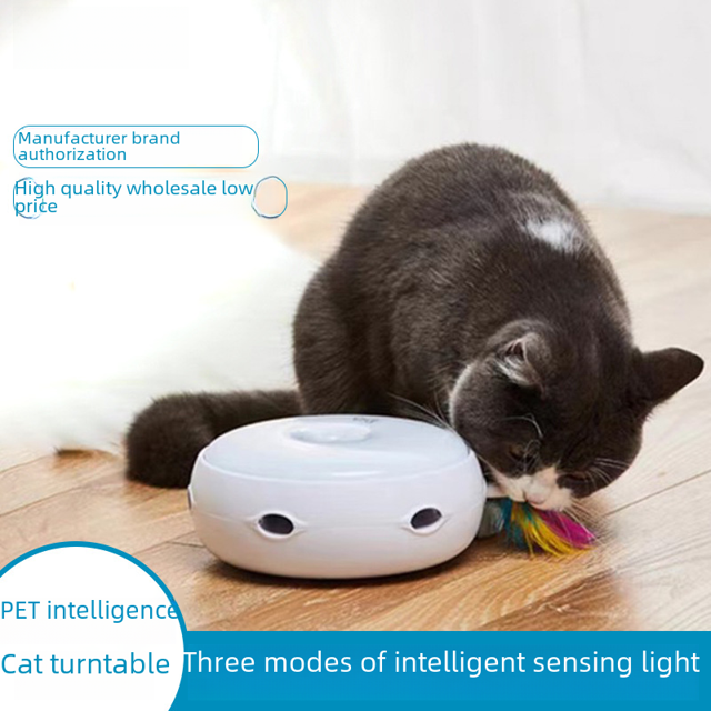 Smart Cat Turntable Automatic Cat Toy Electric Mouse Catching Cat Teaser Donut Amazon New Pet Supplies