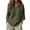 Army Green-#002, variant on Gauze Shirts for Women Casual Cotton Linen Tunic Blouse 3/4 Length Sleeves V Neck Gauze Shirts Summer Beach Vacation Tees,Gray M
