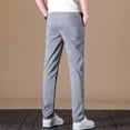 thumbnail image 2 of Men Slim Fit Pencil Plaid Skinny Dress Pants Work Business Formal Long Trousers, 2 of 9