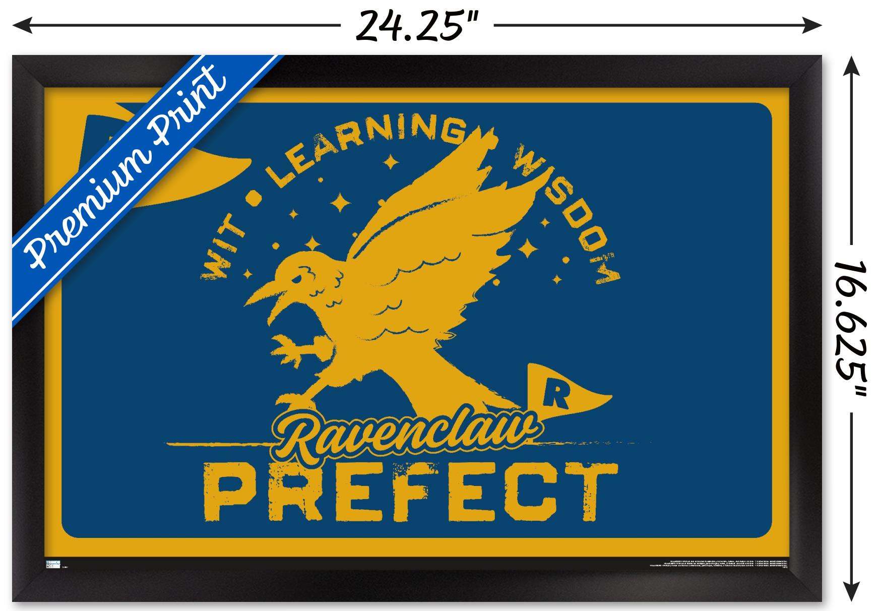 The Wizarding World: Harry Potter - Ravenclaw Clubhouse Crest Wall Poster, 14.725" x 22.375" Framed