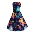 thumbnail image 5 of ATOGUTA Halloween Dresses For Girls Sleeveless A Line Dress Flowy Tween Girl Party Dresses, Size 4T-14, 5 of 7