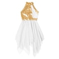 thumbnail image 3 of YONGHS Kids Girls Metallic Liturgical Praise Dance Dress Sleeveless Worship Church Robe Dancewear White 6, 3 of 5