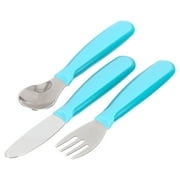 NUK Kiddy Cutlery, Utensil Set, 18+ Months, Blue, 3 Count