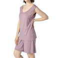 thumbnail image 5 of Hanerdun Women Pajama Pjs Set Female Sleeveless 2PCS Loungewear Homewear Purple 4XL, 5 of 5