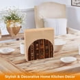thumbnail image 6 of Yayeee Napkin Holder for Table Set of 2 Kitchen Paper Tissue Organization, Brown Tribal Pattern, 6 of 8