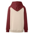 thumbnail image 5 of Oversized Hoodies for Women 2025 Fall Winter Long Sleeve Color Block Hooded Sweatshirt with Pockets Pullover Tops, 5 of 7