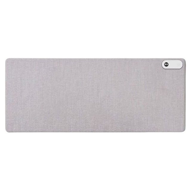 Seitruly Alfombrilla de ratón con calefacción para el hogar, alfombrilla de ratón resistente al agua de cuero, alfombrilla de visualización de Computadoras y accesorios Gris 60x36cm