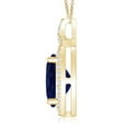 thumbnail image 2 of ANGARA Natural 3.3 Ct Sapphire Pendant with Diamond Halo in 14K Yellow Gold for Women (Size-10x8mm) | September Birthstone, Anniversary, Jewelry Gift for Women | Natural Blue Sapphire Necklace, 2 of 10