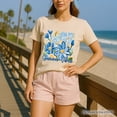 thumbnail image 5 of Summer Vibes Brushsroke Flowers T-Shirt, Aesthetic Tee, 5 of 8