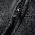 thumbnail image 6 of TOUMENY Men Half Zip Fleece Pullover High Neck Outdoor Hiking Casual Warm Winter Sweater Solid Letter Embroidered Raglan Sleeve Relaxed Pullover Black L, 6 of 7