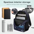 thumbnail image 4 of KUIFORTI Blue Bubble Tea Axolotl Print Kids School Backpack Large Capacity Comfortable Bookbag with Side Pockets for Elementary Primary Middle Students Back to School Gifts, 4 of 7