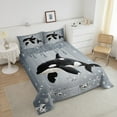 thumbnail image 4 of Erosebridal Animal Whale Bedding Twin Comforter Set,Crystal Glitter Down Comforter,Sequin Print Decoration,Reversible,2-Piece, 4 of 8