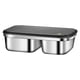 thumbnail image 1 of Caja de almuerzo portátil de acero inoxidable con tapa, 1 of 3
