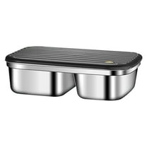 JOGZMZ 304 Stainless Steel Compartment Lunch Box - Sealed Insulated Food Container with Lid for Office Dishwasher Safe 36oz