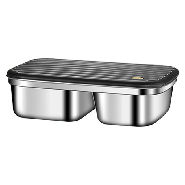 Chmadoxn Lunch Boîte à, Boîtes Bento Portatives Compartiment Boîte à Lunch Acier Inoxydable Étudiant Isolation Élève du Secondaire Grand Employé de Bureau avec Couvercle Boîte à Lunch Bento Rangement Bento